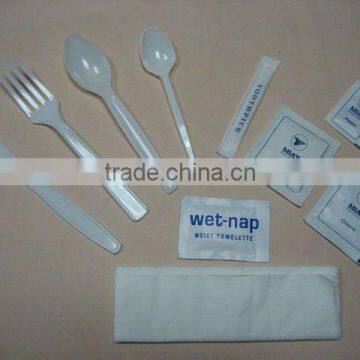 inflight plastic cutlery set