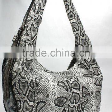 New Model Metal Chain Ornament Snake Skin Fashion Ladies Handbag photo-3