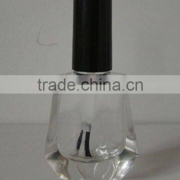 10 ml diamond shaped unique nail polish bottles with black lid