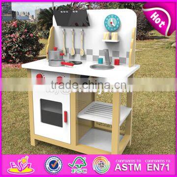New Style Kids Pretend Play Wooden Toy Play Kitchen W10C293 photo-3