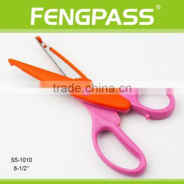 S5-1010 6.5 Inch 2Cr13 Stainless Steel Blade With Plastic Handle Zig Zag Scissors photo-2