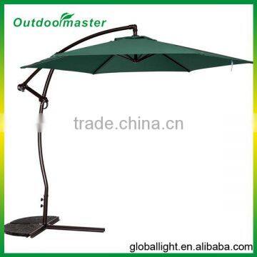 9ft Patio Banana Outdoor Umbrella With Cross Base