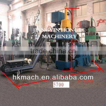 Aluminum chip briquetting press