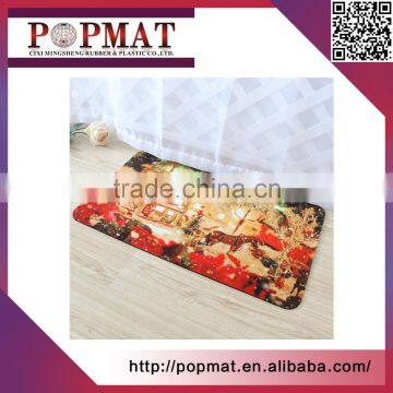 Custom Logo Printed Fabric Rubber Door Mat Soft Floor Mat photo-3