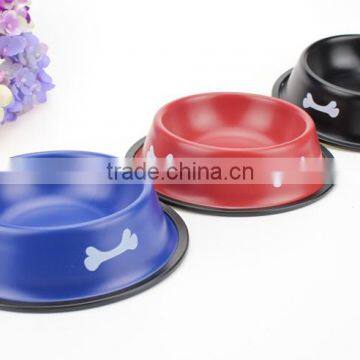 wholesale Belly Anti skid colored pet bowl/ belly dog bowl