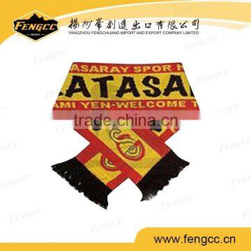 high quality custom knit sport football fan scarf