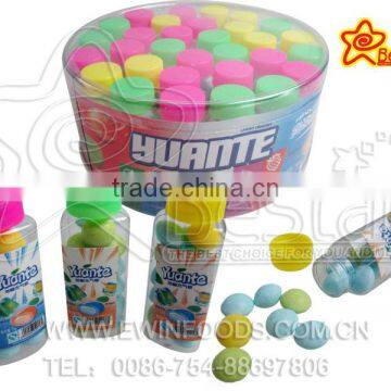 Bottle With Multi-colored Fruit Chewing Candy