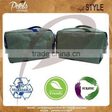 Jute Shopping Bags With Padded Rope Handle - Net Texture Print - Bag With Pocket photo-2