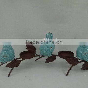 Novelty Ceramic Bird With Rusty Metal Trunk photo-2