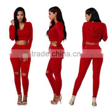 Plain Tracksuit Women Two Piece Set Female Knitting Cotton Hoodies Top And Pants Ladies Long Sleeve Outfit Canada Tracksuit