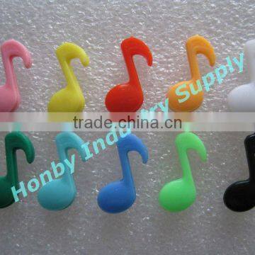 18mm Binding Musical Note Shape Colored Thumb Tack