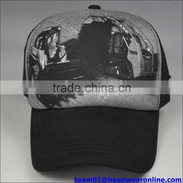 Caps Factory Made Custom Mesh Caps With Thick Screen Print Logo and String photo-4