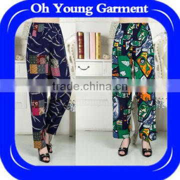 Ms. artificial Cotton Pajamas Size mother cotton loose beach pants Home Furnishing leisure cotton clothing