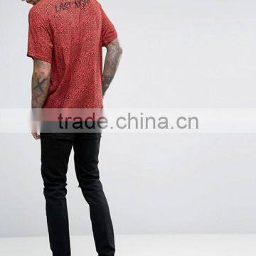 Custom New Design Leopard Print Short Sleeve Revere Collar Mens 100% Viscose Poplin Comfort Fit Casual Summer Shirts photo-4