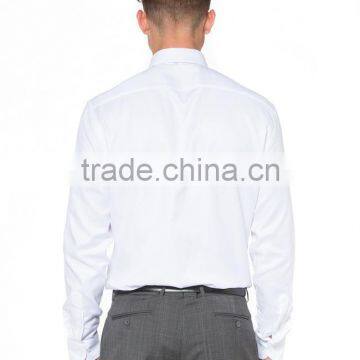 2015 Fashionable Plain White Office Business Men Shirt photo-2