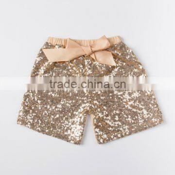 Boutique Baby clothing Girls Sequin Shorts Toddler Gold Sparkle Short