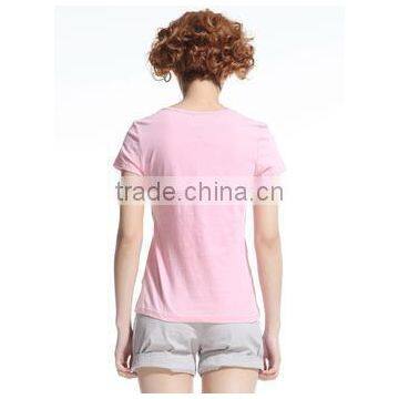 100% cotton women's fashion o - neckT T-shirt colored blank t-shirts