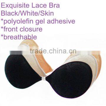 Charming sexy girls' adhesive samless lace beauty bra