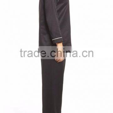 Women Plain Long Pajamas Set Black Satin Blank Pyjama Set Long Sleeve With Long Pants Nightwear photo-4