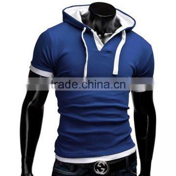 Newest Fashion Summer Hotsale Plain Mens Polo t Shirts Wholesale China Short Sleeve Slim Fit Hood Polo Shirt With Multicolors photo-2