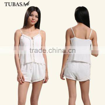 2017 latest camisole tops fashion two-piece set casual wear for women