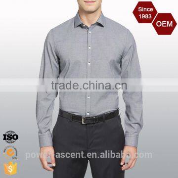 2016 OEM Latest Design Trim Fit Non-iron Microcheck Formal Long Shirt Man