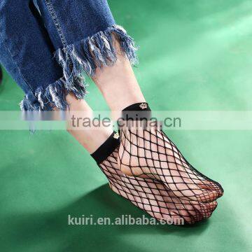 WS-13 Lady Gairs Fishnet Ankle High Socks Lady Mesh Lace Fish Net Short Socks Sanwood Women photo-5