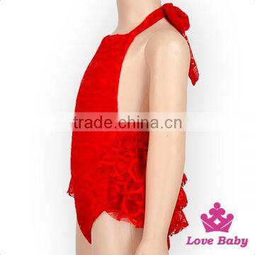 HYB129Yiwu Lovebaby Wholesale Heart Print Sleeveless Striped Back Ruffles for Valentine's Day Baby Romper Clothes Boutigue photo-6