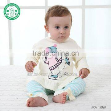 2017 new design 100% cotton long sleeve baby clothes baby pants with OEM Branded