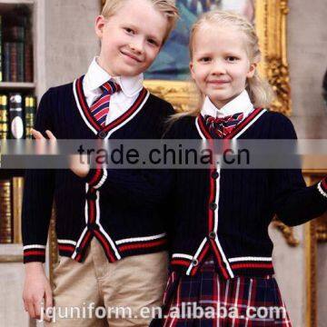 2016 Nice perfect fit Custom uniforms wholesale primary school uniform girls uniform cardigan and skirt