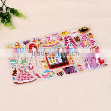 Children Carton Sticker 3D Pop-up Sticker Children Education Toys Crystal With Glitter Sticker Kids DIY Sticker photo-5