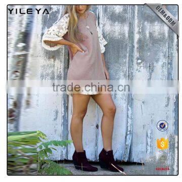 Lace Design Half Sleeve Dress,shift Dresses,casual Shift Dresses photo-2