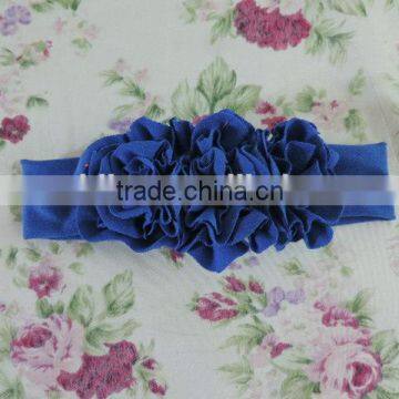 2016 Baby Flower Headbands Wholesale Infant Cotton Hair Band Baby Headwear Flower Hair Elastic Headbands for Babies photo-2