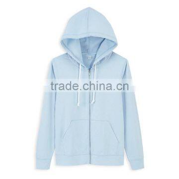 Light Jersey Cotton Fashion Zip up Blank Hoodie Sweatshirt photo-4