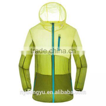 8 color constrast unisex lightweight cycling windbreaker jacket/saint li fast dry sun block athletic jacket/ green yellow