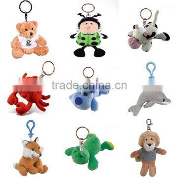 Promotional Custom Plush Animal Keychain Teddy Bear Keychain Fox Keychain