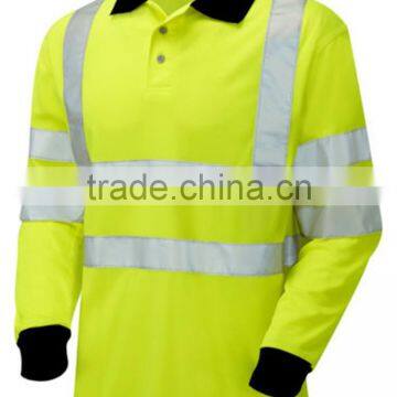 high visibility polo shirt,safety work wear polo shirt ,reflective safety polo t-shirt