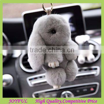 Rex rabbit Fur Leather Rabbit Fur Pendant for Women Bag or Car Pendant