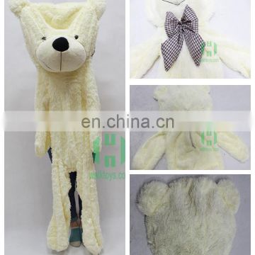 white wholesale unstuffed plush animals teddy bear skins