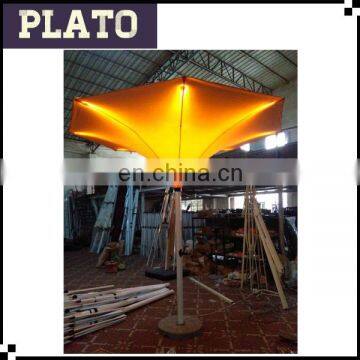 Germany 3m diameter yellow LED tulip umbrellas for customized