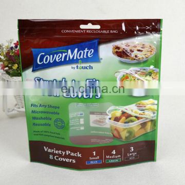 factory manufacture customized biodegradable matte finish stand up zipper pouches for food cover packaging with hang hole