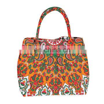 Indian Handbags Women Shoulder Bag Hippie Peacock Mandala Handmade Shopping Bag