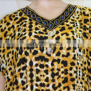Wholesale Beaded Abaya Animal Skin Flower Kaftans photo-2