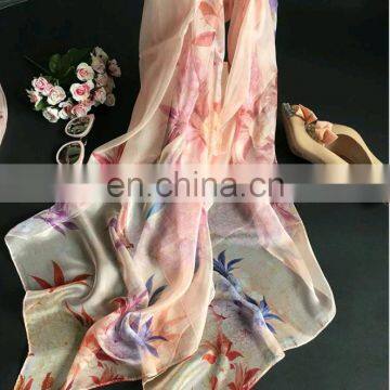 high quality feel soft pure silk scarf chinese scarf