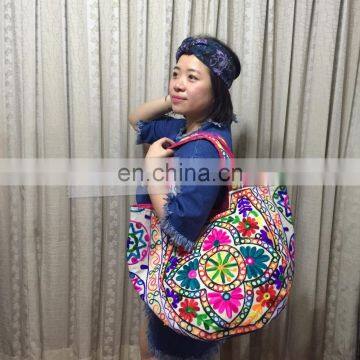 Indian New Handbag Tote Bag Embroidered Kutch Style Shoulder Bag Tribal embroidered Hmong Bag Purse large ethnic wholesale