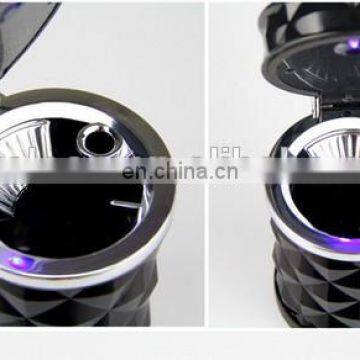1PC Blue LED Light Portable Car Auto Travel Cigarette Cylinder Ashtray Holder Cup Free Shipping photo-2