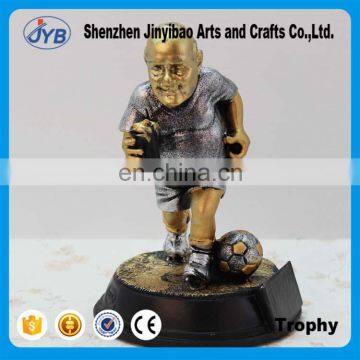 Creative design plastic senior football match trophy