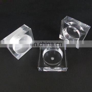 Custom Thick Large LED Dome Light Clear Acrylic Square Display Base photo-5