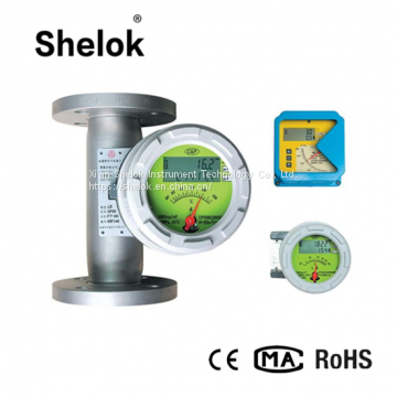 Flange type 4-20 ma output digital rotameter flowmeter for Gas