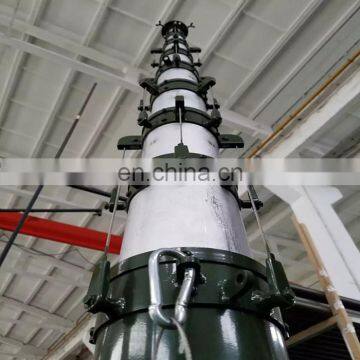 35m High Mast Lighting Pole Telescopic Camera Extendable and Retracted Aluminum Adjustable Manual Hand Motorizedwinch Tower